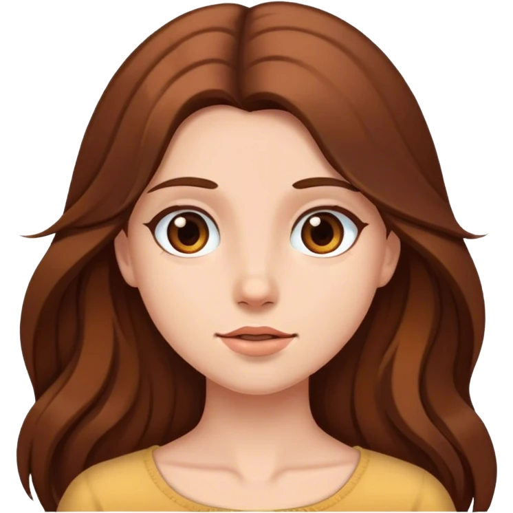 girl with brown long hair emoji