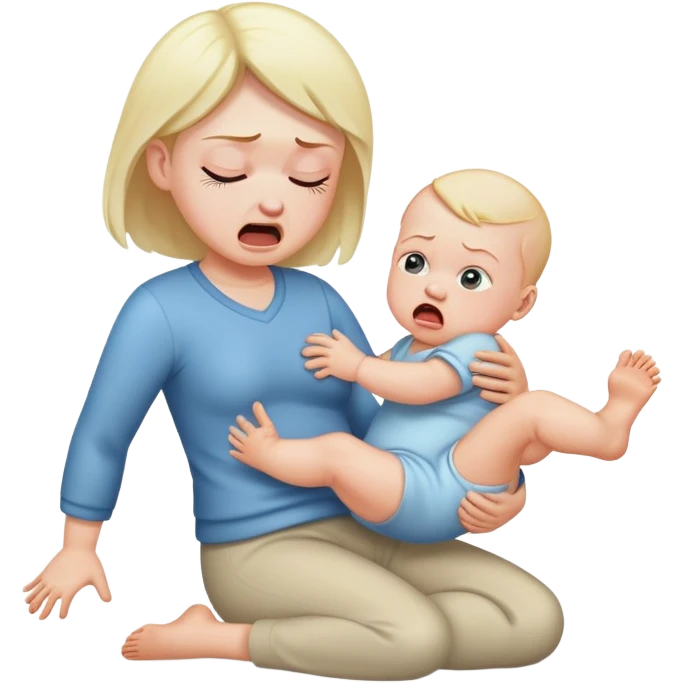 Kicking a baby emoji