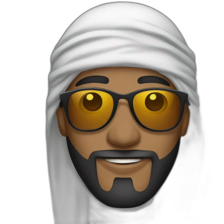 Muslim men sunglasses emoji
