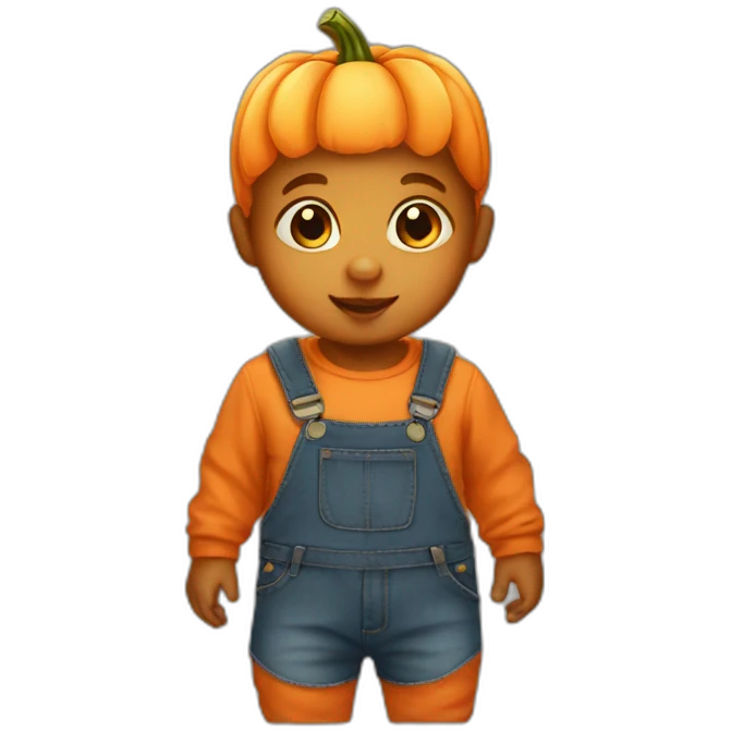 Baby light skin disguised as a pumpkin emoji