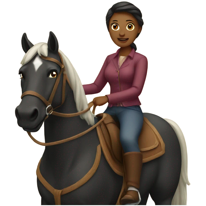 woman ride horse emoji