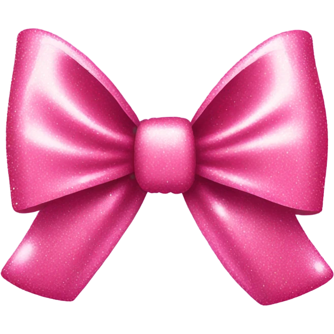 Big beautiful pink valentines bow with glitter emoji