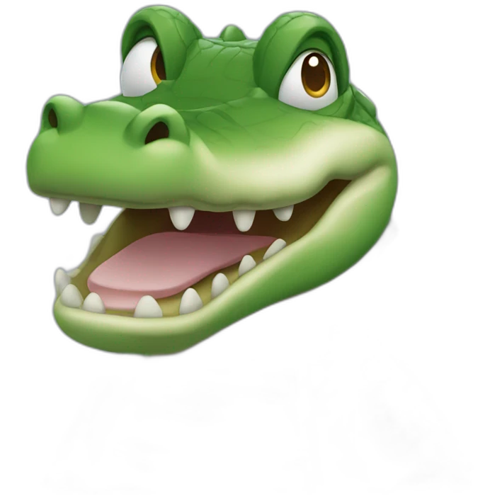 Alligator qui prend une photo emoji