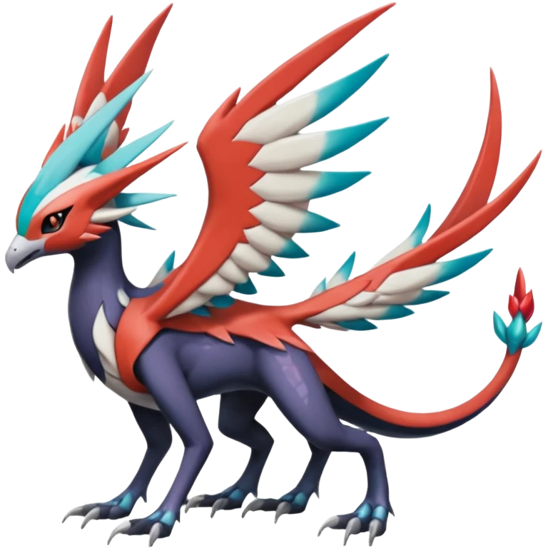 Trico-Dialga-Yveltal-Meloetta-Latias-Nargacuga-Noivern-hybrid-fusion-creature, full body emoji