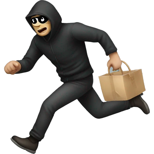 Thief escaping emoji