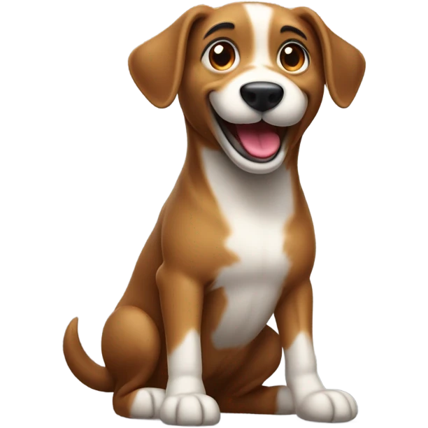 A funny dog emoji