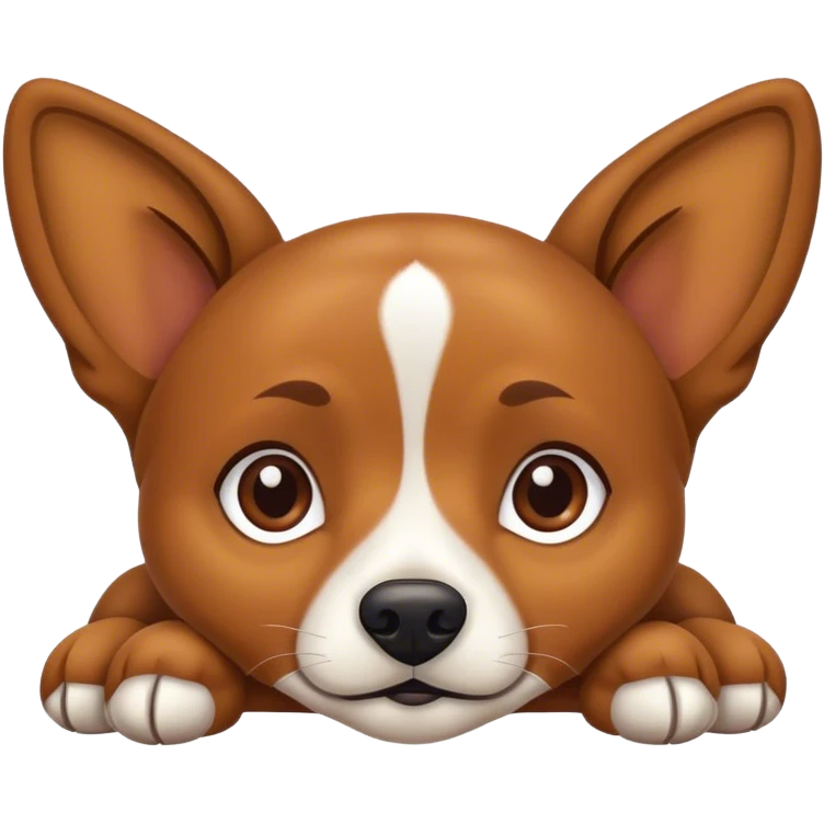 bok yalayan bir köpek emoji