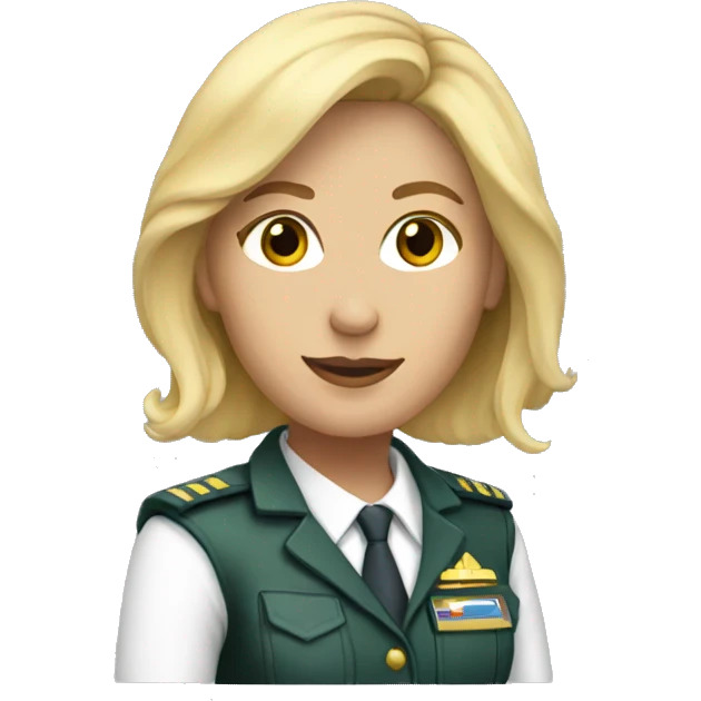 Blonde woman in pilot uniform emoji