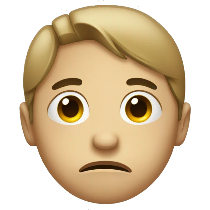 Depressed face emoji