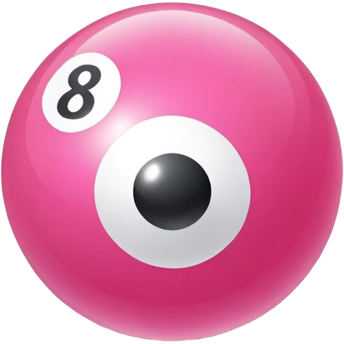 Pink eight ball emoji