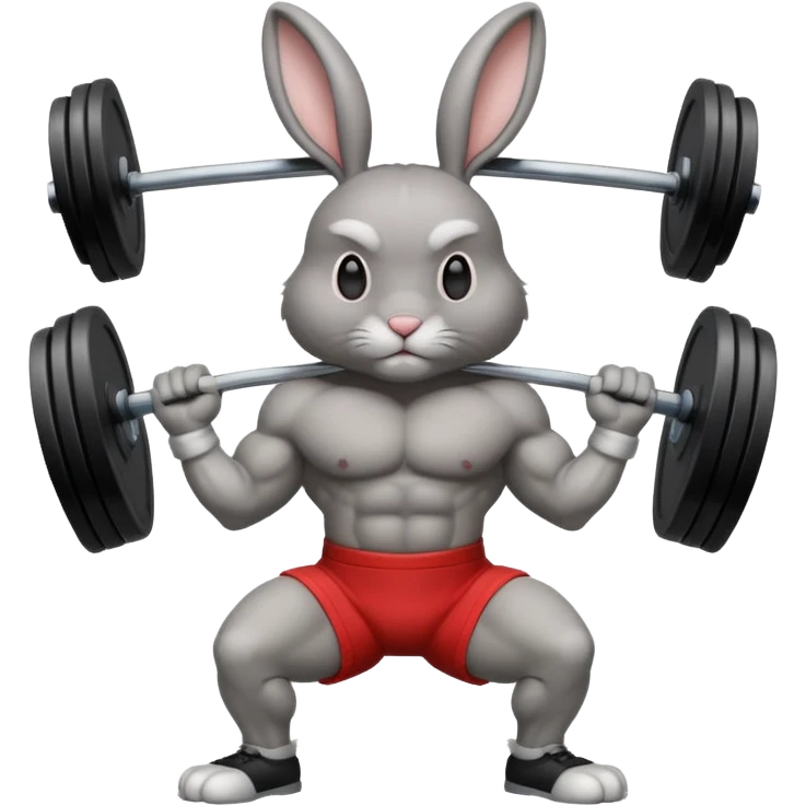  weightlifting rabbit emoji