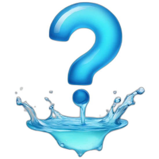 water in question mark emoji
