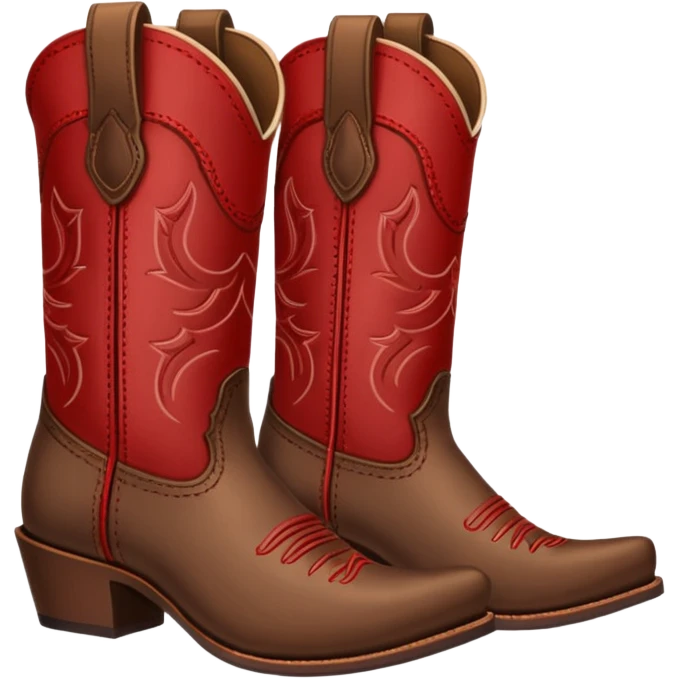 western boots with red accent color emoji