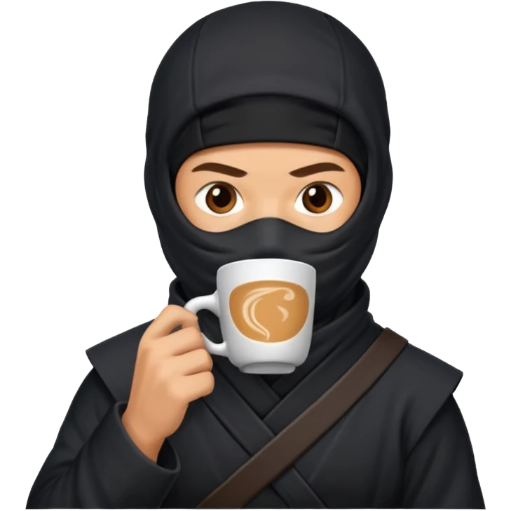 Do ninja mixed with a coffe emoji