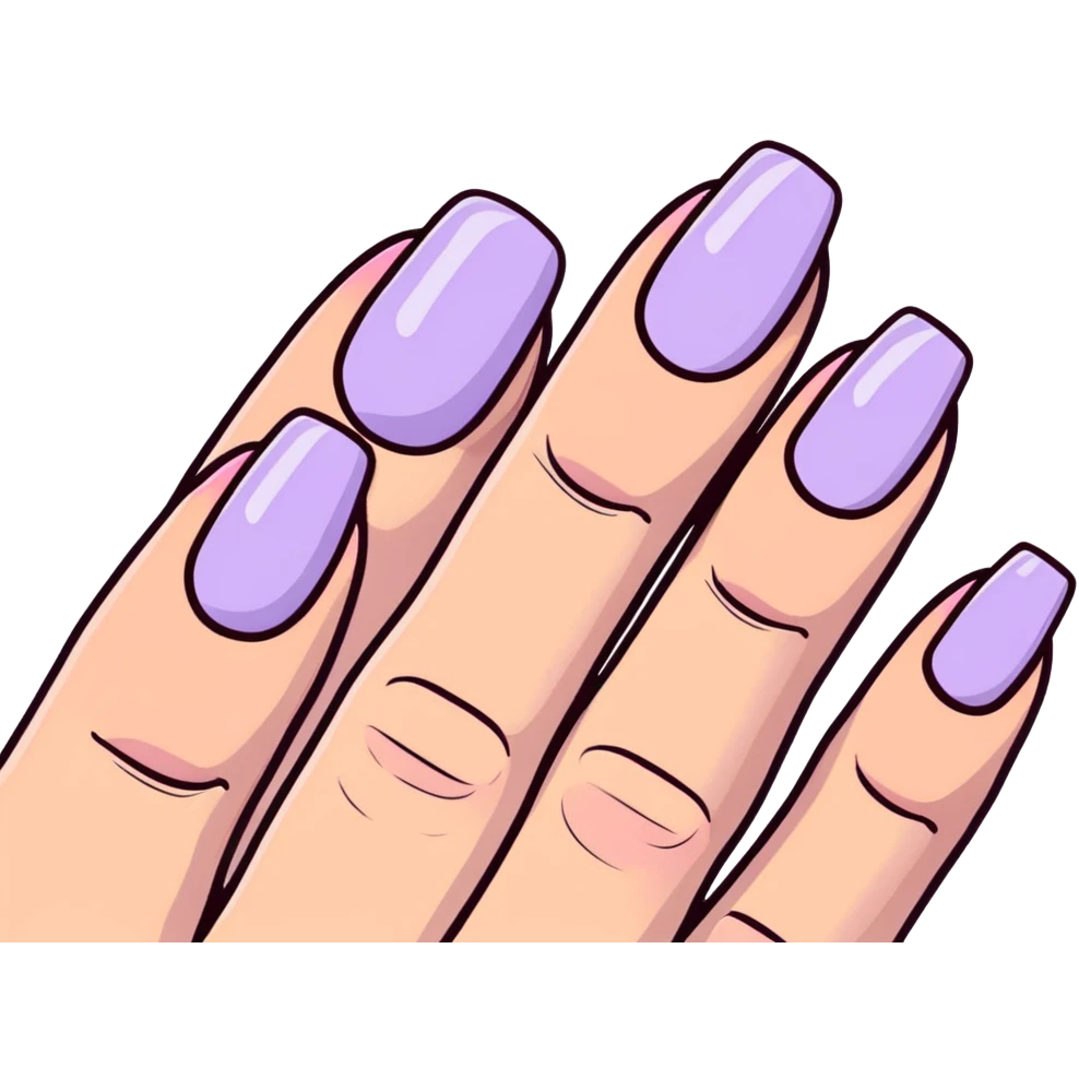 pastel lilac nails emoji