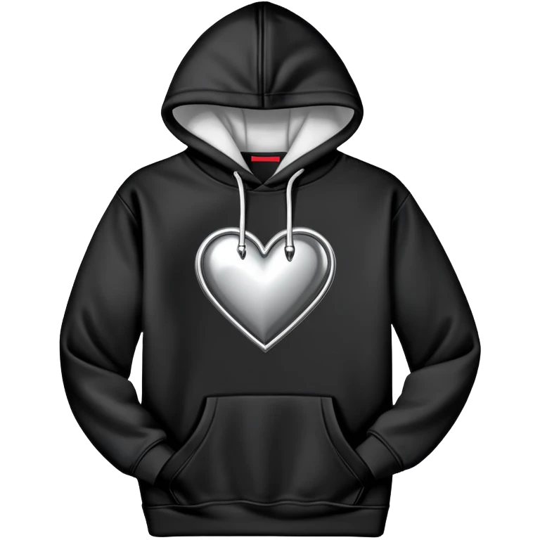 chrome heart hoodie black and white emoji