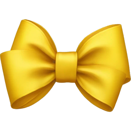 Yellow bow emoji