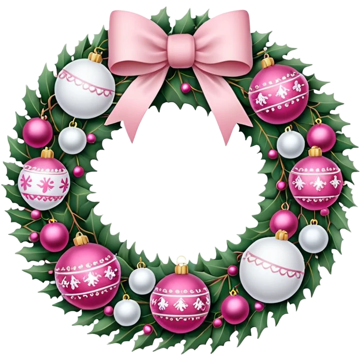 white and pink christmas reef emoji