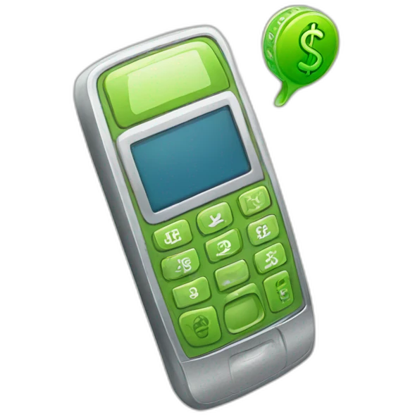 phone with dollar inside in svg emoji