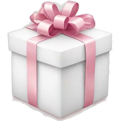 Light pink Christmas gifts under a white Christmas tree  emoji
