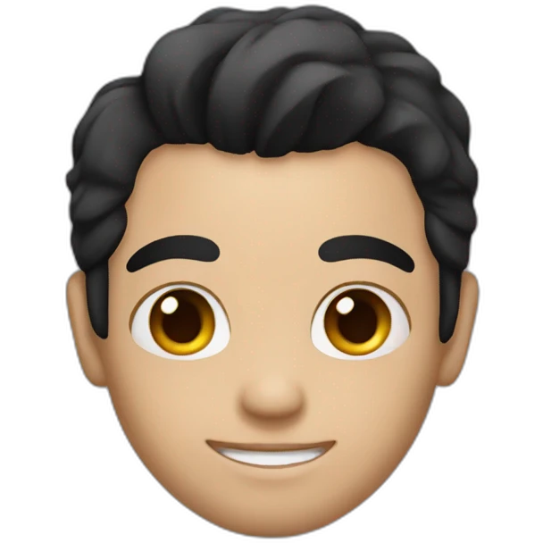 A guy white with a black hair wearing tattoos  emoji