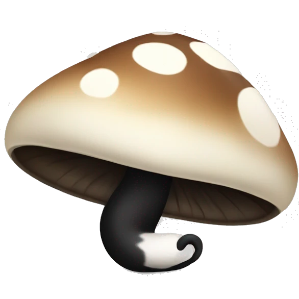 Mushroom that is a skunk  emoji