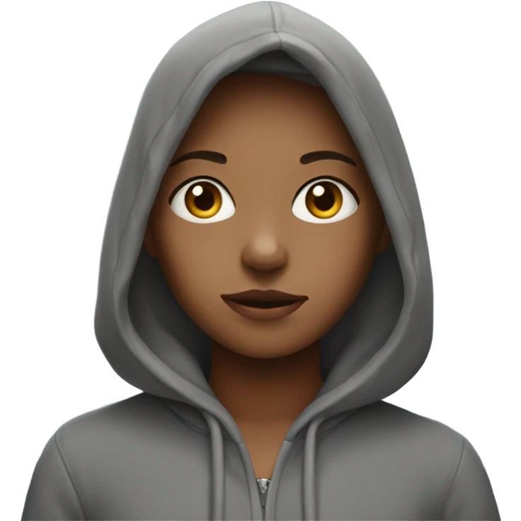Girl with hoodie emoji