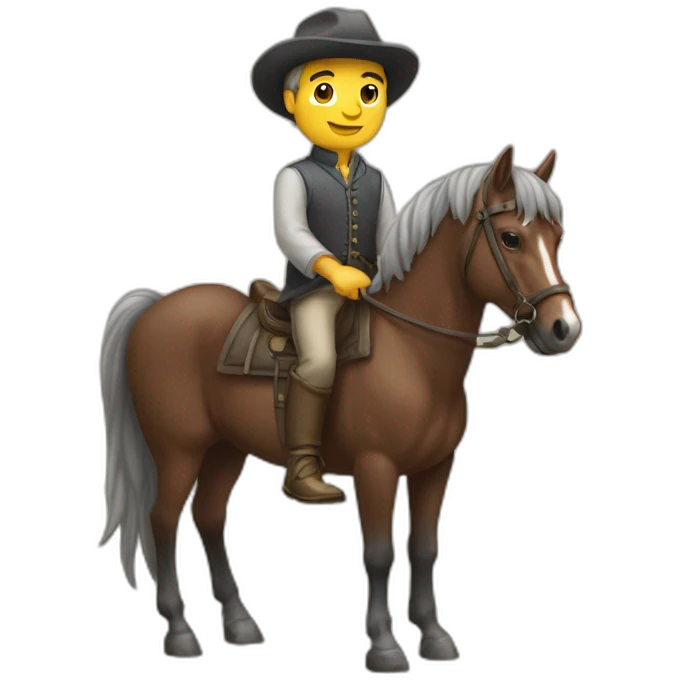 homme typé avec des chevaux emoji