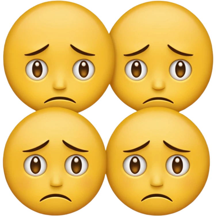 unhappy emoji overlapping another unhappy emoji emoji