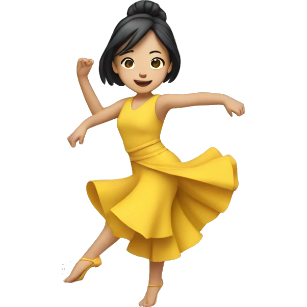 Asian girl dancing  emoji