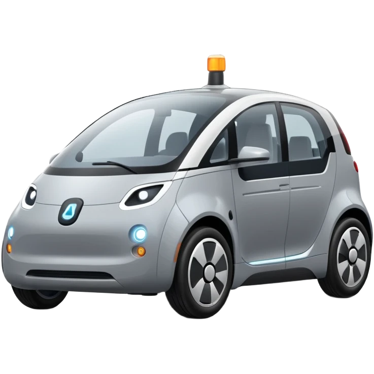 extra big gray Modern autonomous electric car emoji