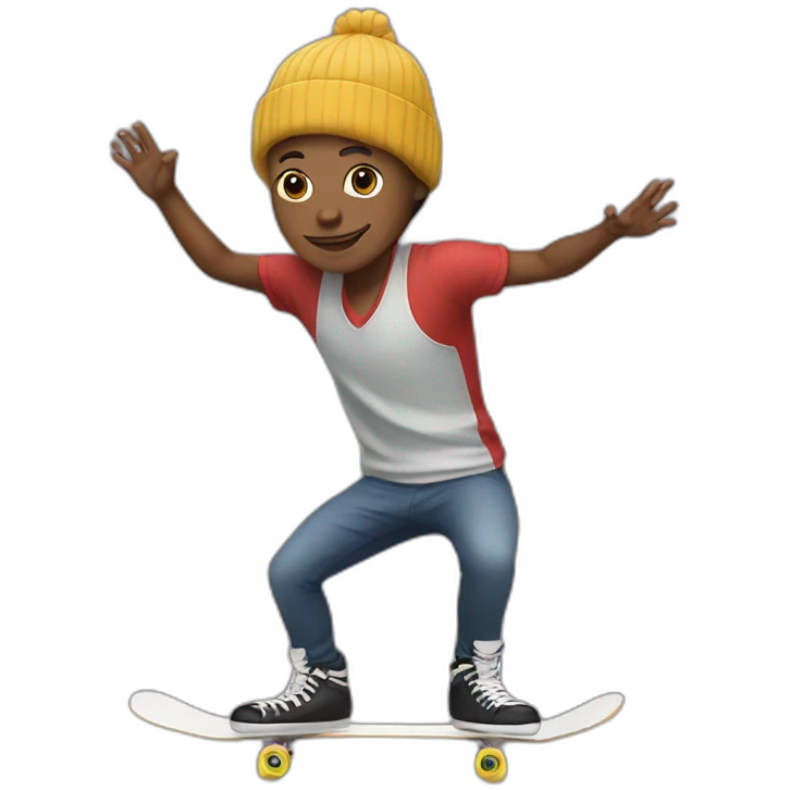 a skater with a good style emoji