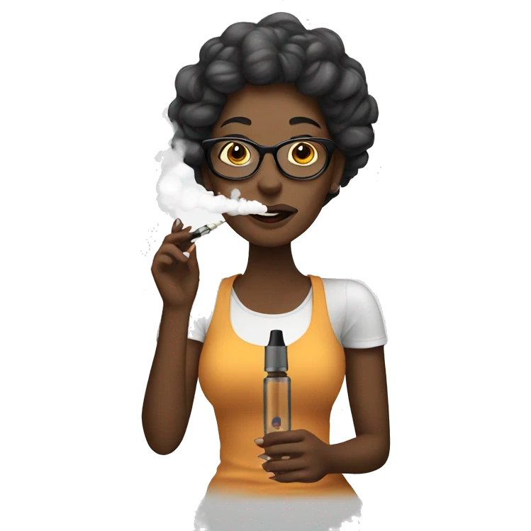 woman with vape emoji