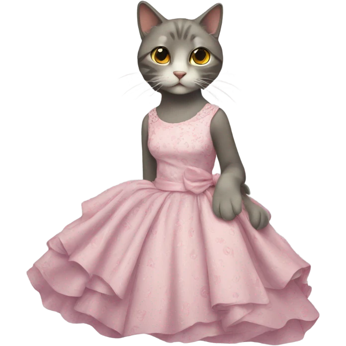 cat with dress emoji