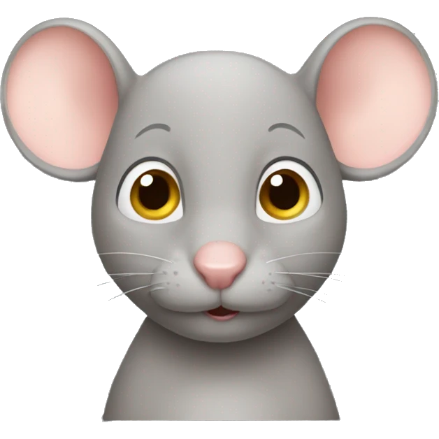 Mouse with no hair emoji