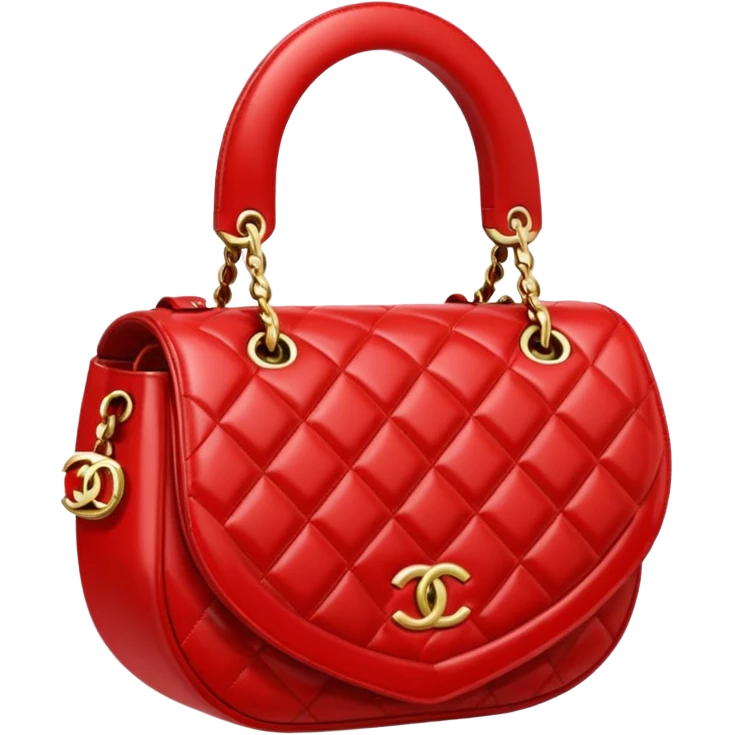 chanel heart red color bag emoji