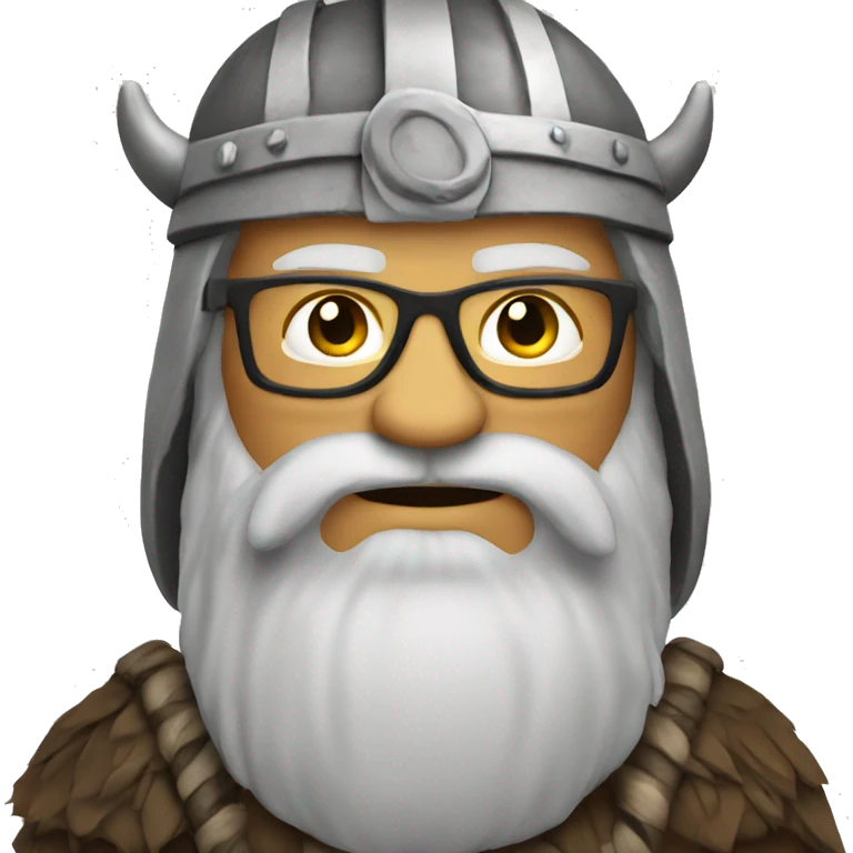 Viking wearing glasses emoji