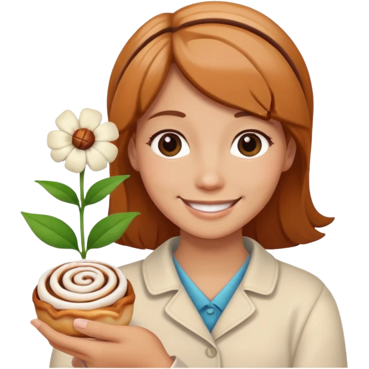 Cinamonrroll con una flor en la mano emoji