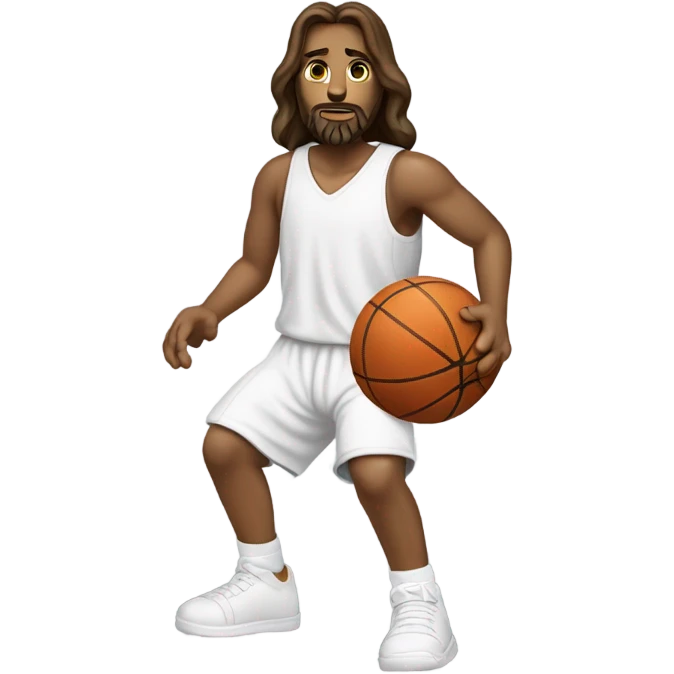 Jesus playing basketball emoji