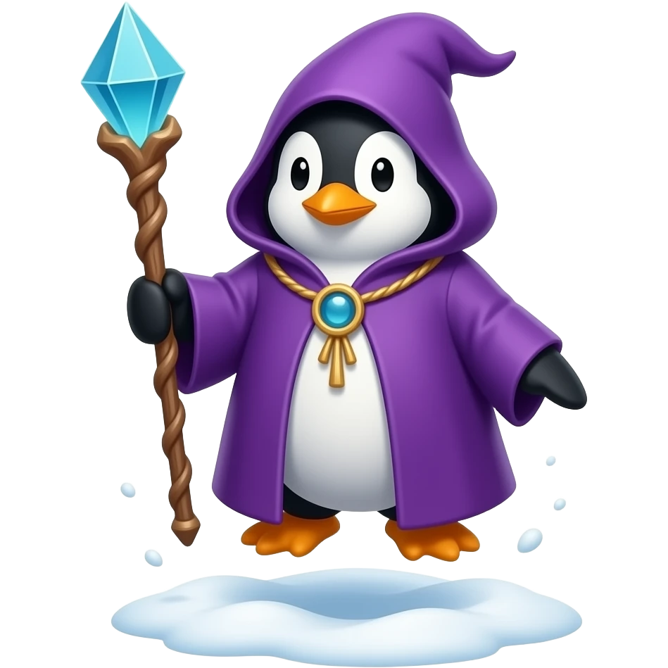 Penguin Wizard emoji