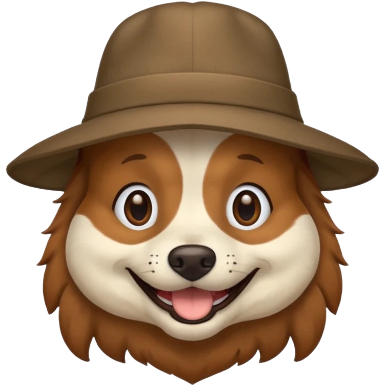 Dog wearing a hat emoji