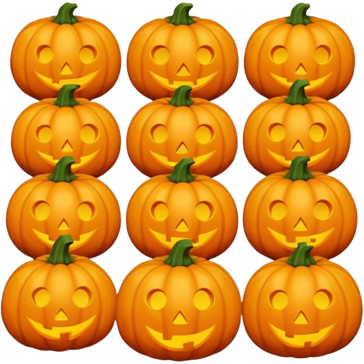 multiple simple pumpkins emoji