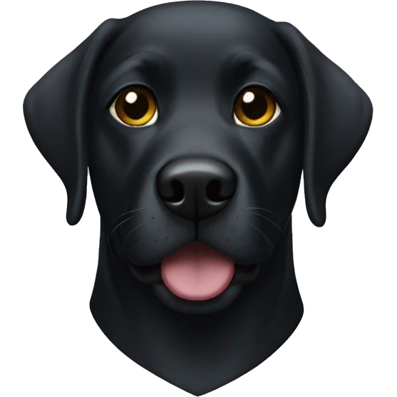 black lab wearing superhero mask emoji