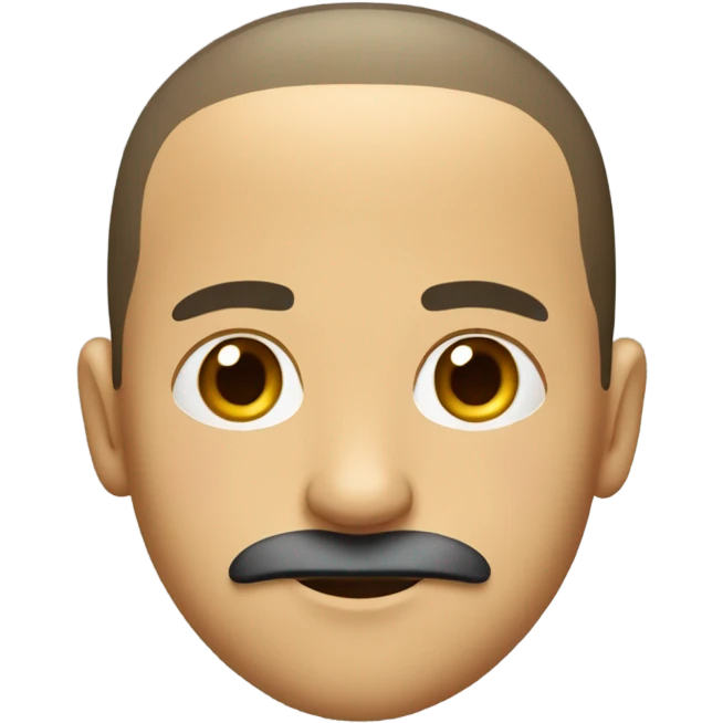 guy with mustache and buzz cut emoji