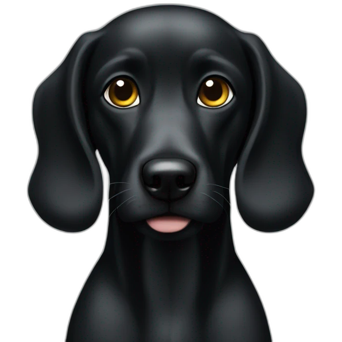 Un chien noir  emoji