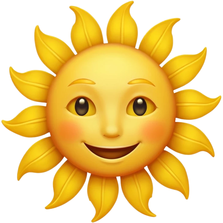 smiling sun emoji, simple and cheerful emoji