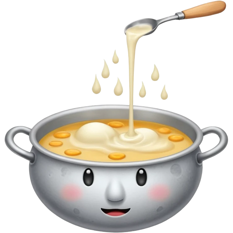 moon with droopy eyes being stirred like soup emoji