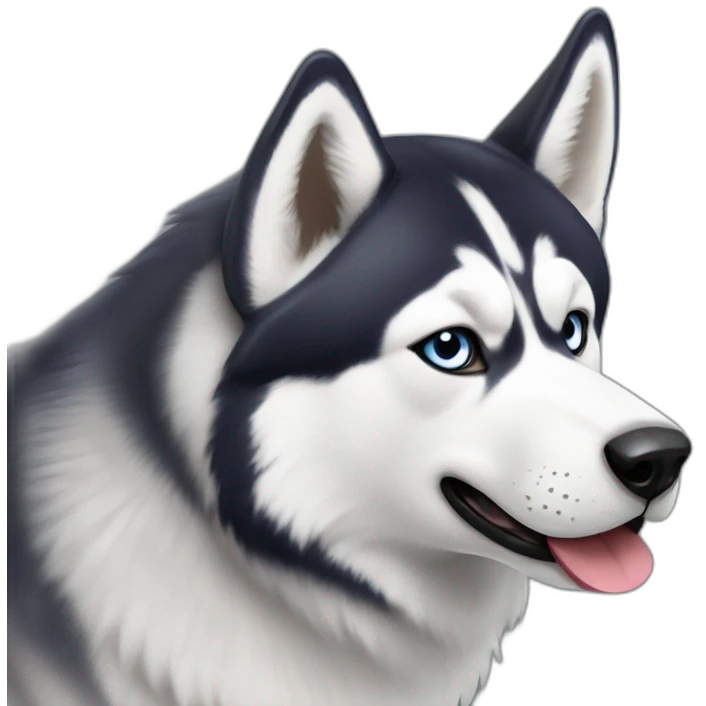 Husky qui mange de la glace emoji
