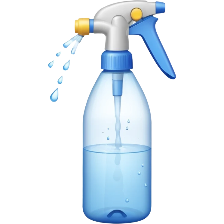 a spray bottle spraying water. emoji
