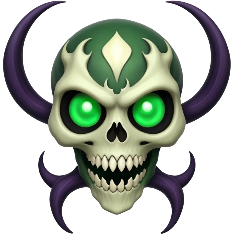 Spooky scary evil skeletal Duskull-Venom-Lunala-ET-hybrid-fantasy-creature emoji